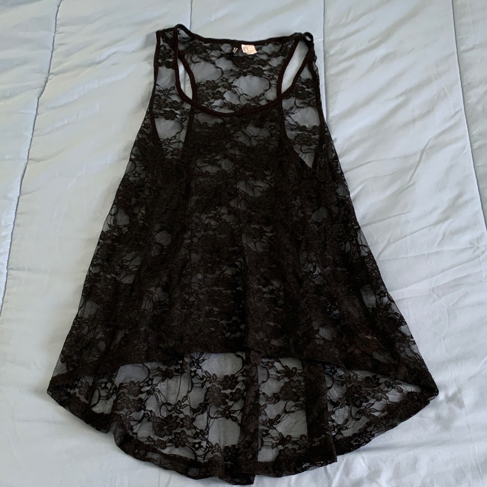 Black Lace Tank Top